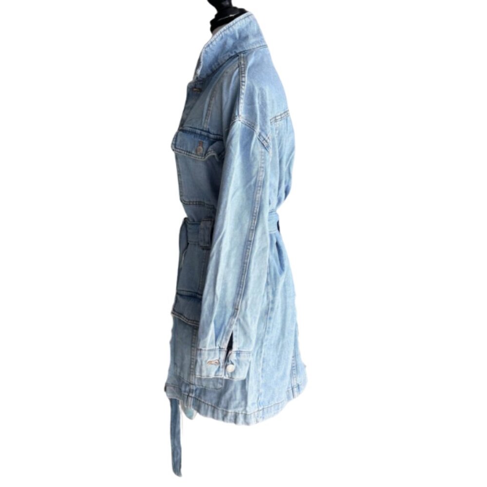 Zara Light Blue Denim Dress - Picture 4 of 8